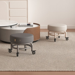 滑輪矮凳靜音萬向輪小凳子金屬家用帶輪子可移動換鞋凳板凳學步凳