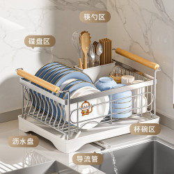 樂合不鏽鋼碗盤瀝水架廚房置物架水槽放碗筷瀝水籃家用碗碟收納架