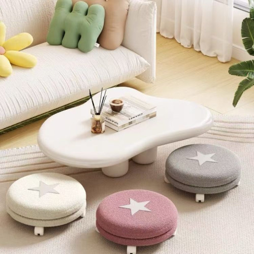 新款羊羔絨家用滑輪矮凳美縫美甲萬向輪小凳子兒童學步旋轉換鞋凳 新款羊羔絨家用滑輪矮凳美縫美甲萬向輪小凳子兒童學步旋轉換鞋凳