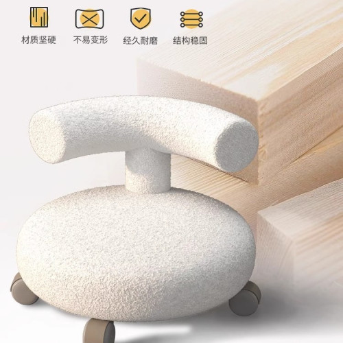 新款羊羔絨家用滑輪矮凳美縫美甲萬向輪小凳子兒童學步旋轉換鞋凳 新款羊羔絨家用滑輪矮凳美縫美甲萬向輪小凳子兒童學步旋轉換鞋凳