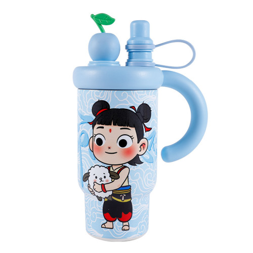 哪吒保溫杯316網紅國潮不鏽鋼冰霸杯大容量保溫水杯茶水分離杯子