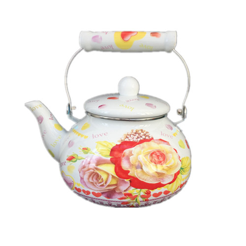 加厚搪瓷2.5Ｌ茶壺 琺瑯壺 搪瓷壺 燒水壺煤氣電磁爐可用