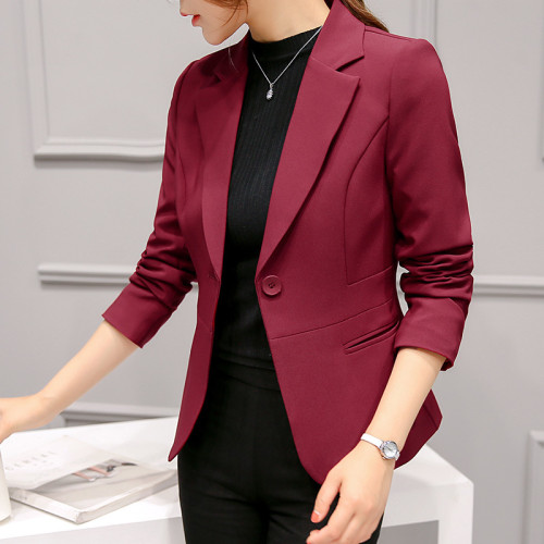 2025春秋新款職業百搭西服長袖韓版氣質修身顯瘦小西裝外套女短款