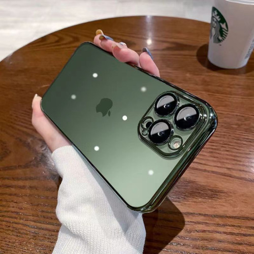 高檔矽膠軟殼適用15蘋果14手機殼透明iphone13帶鏡頭膜12promax16