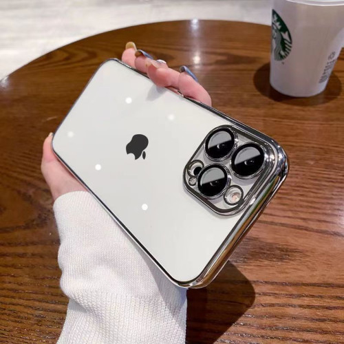 高檔矽膠軟殼適用15蘋果14手機殼透明iphone13帶鏡頭膜12promax16