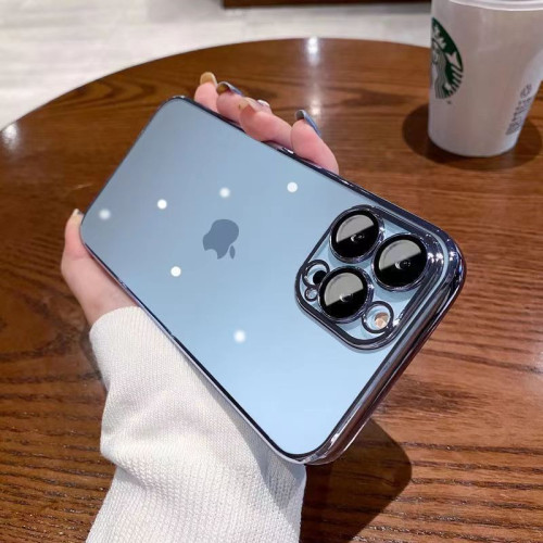 高檔矽膠軟殼適用15蘋果14手機殼透明iphone13帶鏡頭膜12promax16