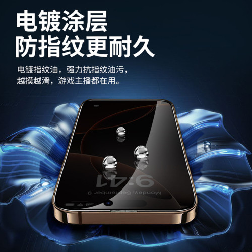 適用全屏16Pro防窺膜iphone16蘋果16Plus鋼化膜16promax手機膜