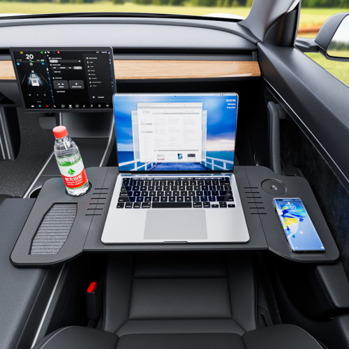 車用小桌板Model3/Y專用前排折曡餐桌電腦辦公桌車內方向盤桌板