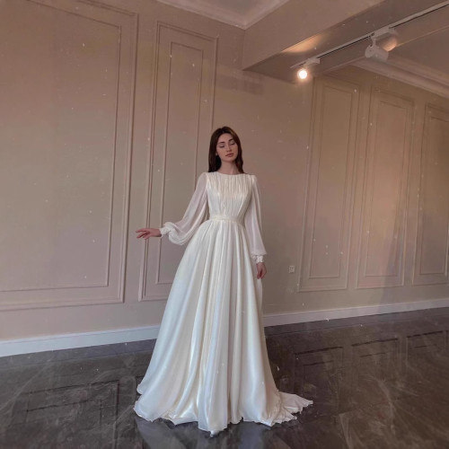 2025春季時尚宮廷風法式白色雙層雪紡大擺公主仙女禮服裙長裙禮服