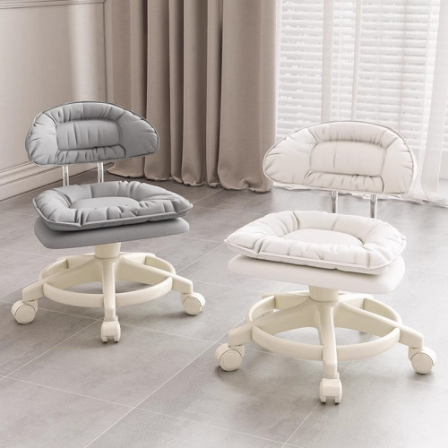 萬向輪小凳子帶滑輪矮凳家用換鞋凳兒童靠背椅子客廳圓凳軟包板凳 萬向輪小凳子帶滑輪矮凳家用換鞋凳兒童靠背椅子客廳圓凳軟包板凳