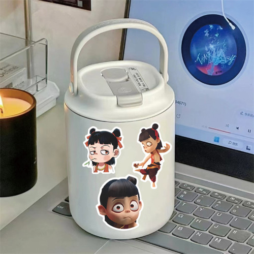 50張哪吒貼紙筆電手賬本保溫杯吉他收納箱拉桿箱stickers
