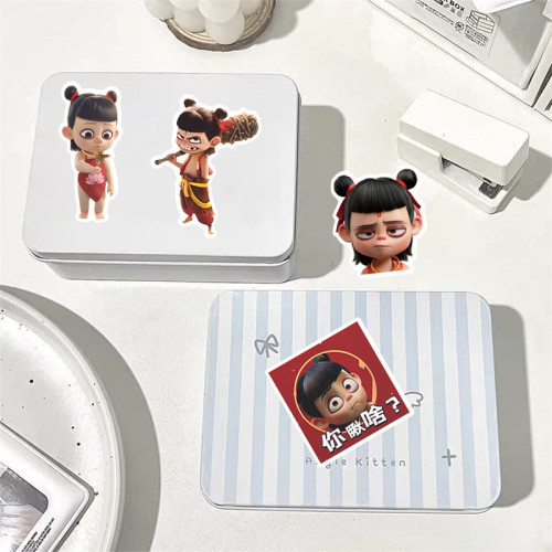 50張哪吒貼紙筆電手賬本保溫杯吉他收納箱拉桿箱stickers
