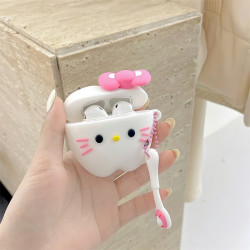 戴耳機KT貓蘋果AirPods pro藍牙無線耳機套1/2/3代可愛卡通矽膠