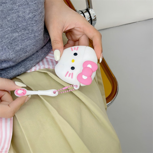 戴耳機KT貓蘋果AirPods pro藍牙無線耳機套1/2/3代可愛卡通矽膠