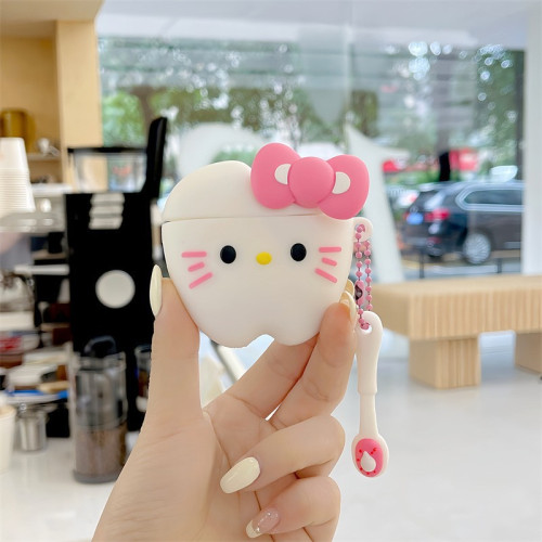 戴耳機KT貓蘋果AirPods pro藍牙無線耳機套1/2/3代可愛卡通矽膠