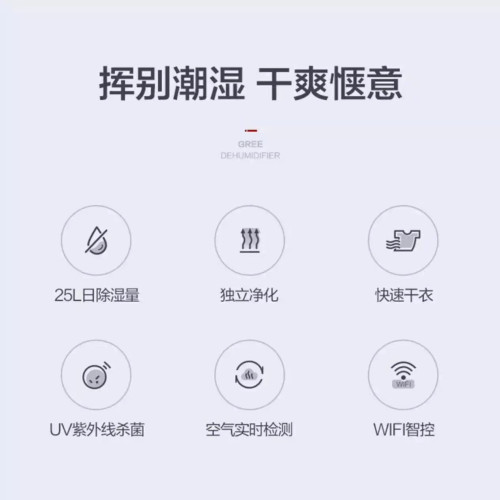格力除濕機DH25EPA1B家用抽濕機除濕器乾衣淨化三合一除濕量25升