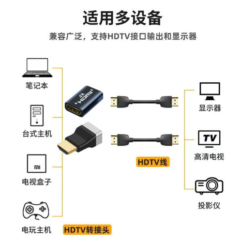 HDMI母對母信號對接延長器4K高清轉接頭2.0直通接投影儀電視電腦