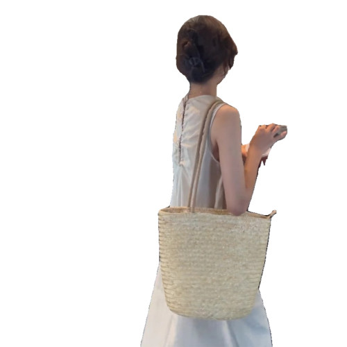 三五年Q983森系復古純棉印花V領連衣裙寬鬆文藝中袖夏季中長裙a女