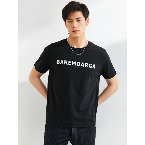 夏季新品字母短袖T恤時尚潮流高級感美式印花圓領短袖百搭男t恤衫