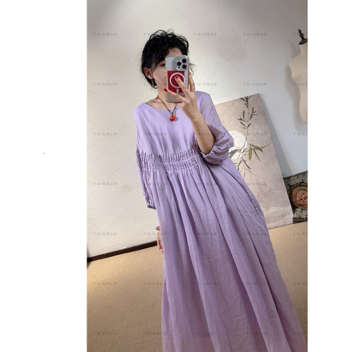 憶綿出品2625169“小春櫻紀”優雅氣質溫柔風甜美小衆設計連衣裙