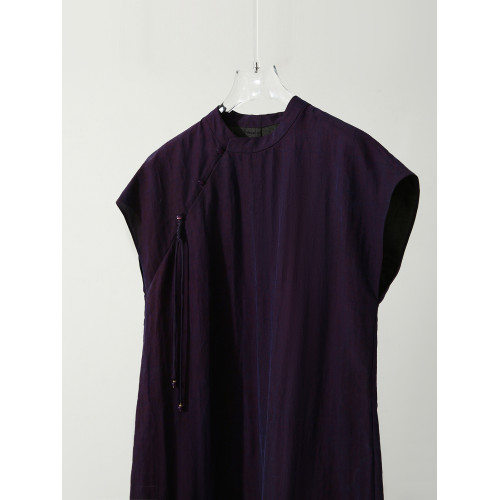 【紫定勝-非遺香雲紗】東方貴女|25MM6A真絲旗袍新中式連衣裙