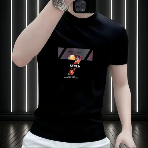 高級索羅娜短袖男士夏季美式復古休閒重磅純棉半袖時尚潮流男t恤