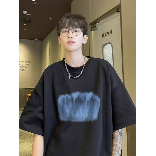 暗物質DarkMatter純棉大碼男t恤簡約短袖夏季寬松美式半袖體恤衫