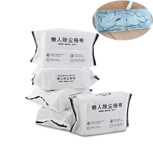 靜電除塵紙一次性拖把替換布地板吸塵粘毛乾濕兩用無紡布拖地紙