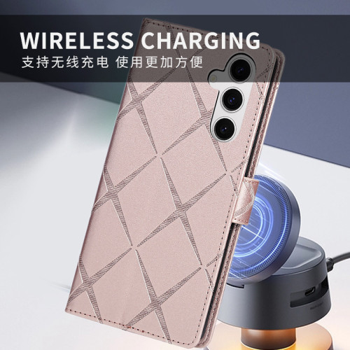 適用S25手機殼Galaxy S24手機皮套防盜刷A16繙蓋防摔可充電手機套