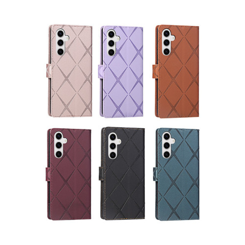 適用S25手機殼Galaxy S24手機皮套防盜刷A16繙蓋防摔可充電手機套