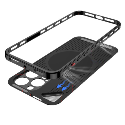 適用iPhone16promax皮革手機殼蘋果iPhone12promax金屬邊框蘋果13