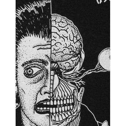偏執症者Paranoid硬核龐克樂隊短袖黑白純棉小衆正肩印花男T恤