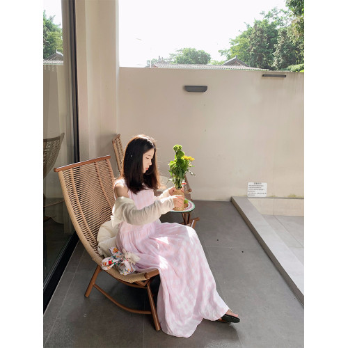 ZNG SHOP女裝“小滿倉”色織亞麻juju愛的通勤松弛感連衣裙