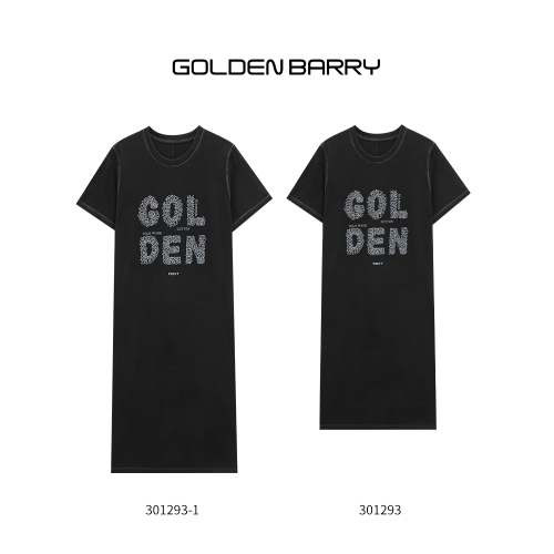 【漫遊裙】GOLDEN BARRY金和百瑞25夏燙鑽T恤連衣裙女301293/-1