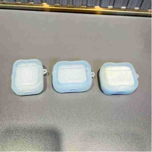 適用蘋果2/3/4/5代波浪妞妞邊藍牙耳機套AirPods4保護殼TPU軟殼