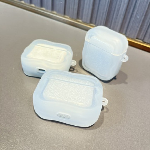 適用蘋果2/3/4/5代波浪妞妞邊藍牙耳機套AirPods4保護殼TPU軟殼