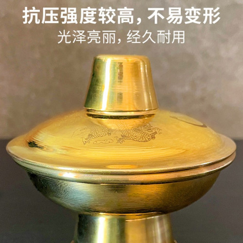 扮家家酒廚具袖珍小火鍋創意手把件工藝品迷你家用招財黃銅客廳擺件