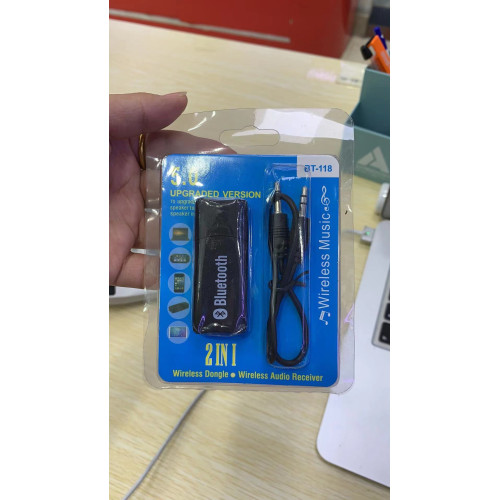 雙輸出USB接收器車用藍牙棒音頻變壓器5.0無線音響箱轉換功放U盤