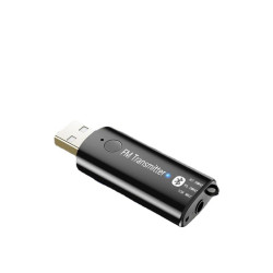 車用藍牙播放器立體聲語音免提通USB藍牙接收器FM音頻發射藍牙5.0