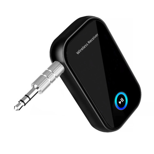 新款車用藍牙5.0音頻接收器3.5mm藍牙轉換器AUX通話藍牙變壓器