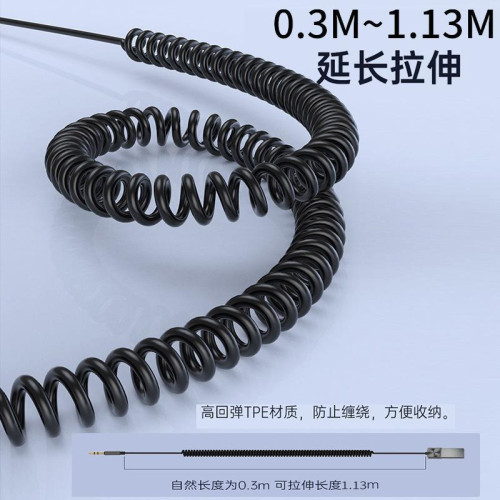 新款車用藍牙3.5音頻接收變壓器 5.0高清免提通話導航AUX小巧可攜式