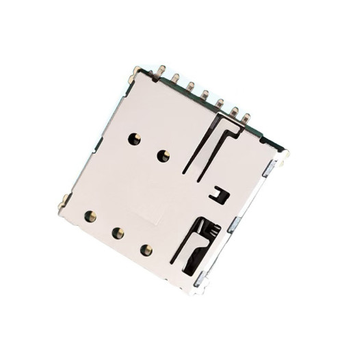 Nano sim卡座1.37有柱卡槽push sd tf micro手機連接器