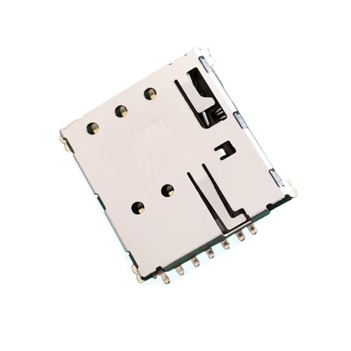 Nano sim卡座1.37有柱卡槽push sd tf micro手機連接器