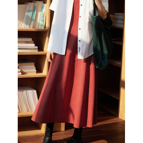 「MISAZ」一眼愛上的條紋！公主線分割 多片式魚尾裙擺方領連衣裙