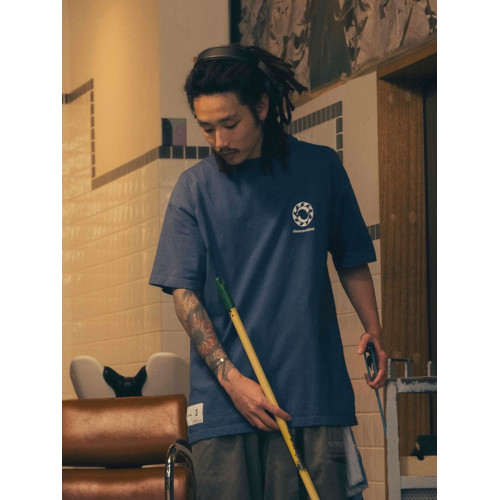 西山徹DCDT CACHALOT VORTEX KID圓形字母火焰短袖情侶男T恤25SS