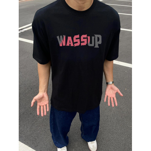 WASSUP重磅純棉短袖男t恤2025新款夏季高級感痞帥半袖寬松上衣潮