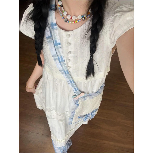墨黛原創女裝2025夏季炒色絲麻圓領無袖大擺長款無袖連衣裙背心裙