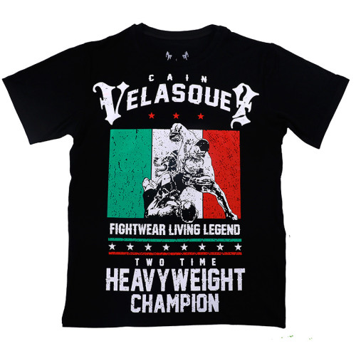 短袖MMA搏擊跑步健身綜合格鬭訓練UFC泰拳武林風教練男T恤武林風