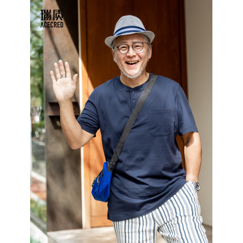 夏季中老年人男裝中年爸爸裝短袖男t恤 老人純棉爺爺衣服老爸夏裝 夏季中老年人男裝中年爸爸裝短袖男t恤 老人純棉爺爺衣服老爸夏裝