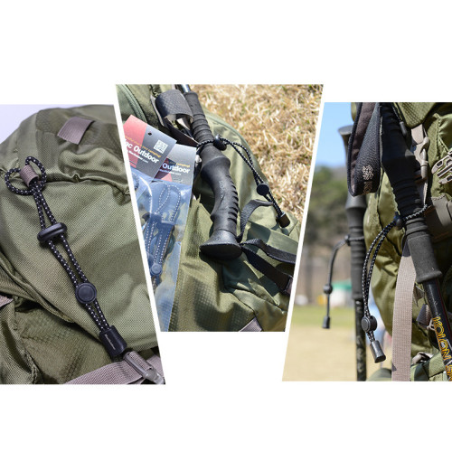 戶外登山後後背包外掛登山杖繩釦固定釦彈力繩綑綁釦裝備吊繩松緊尾繩